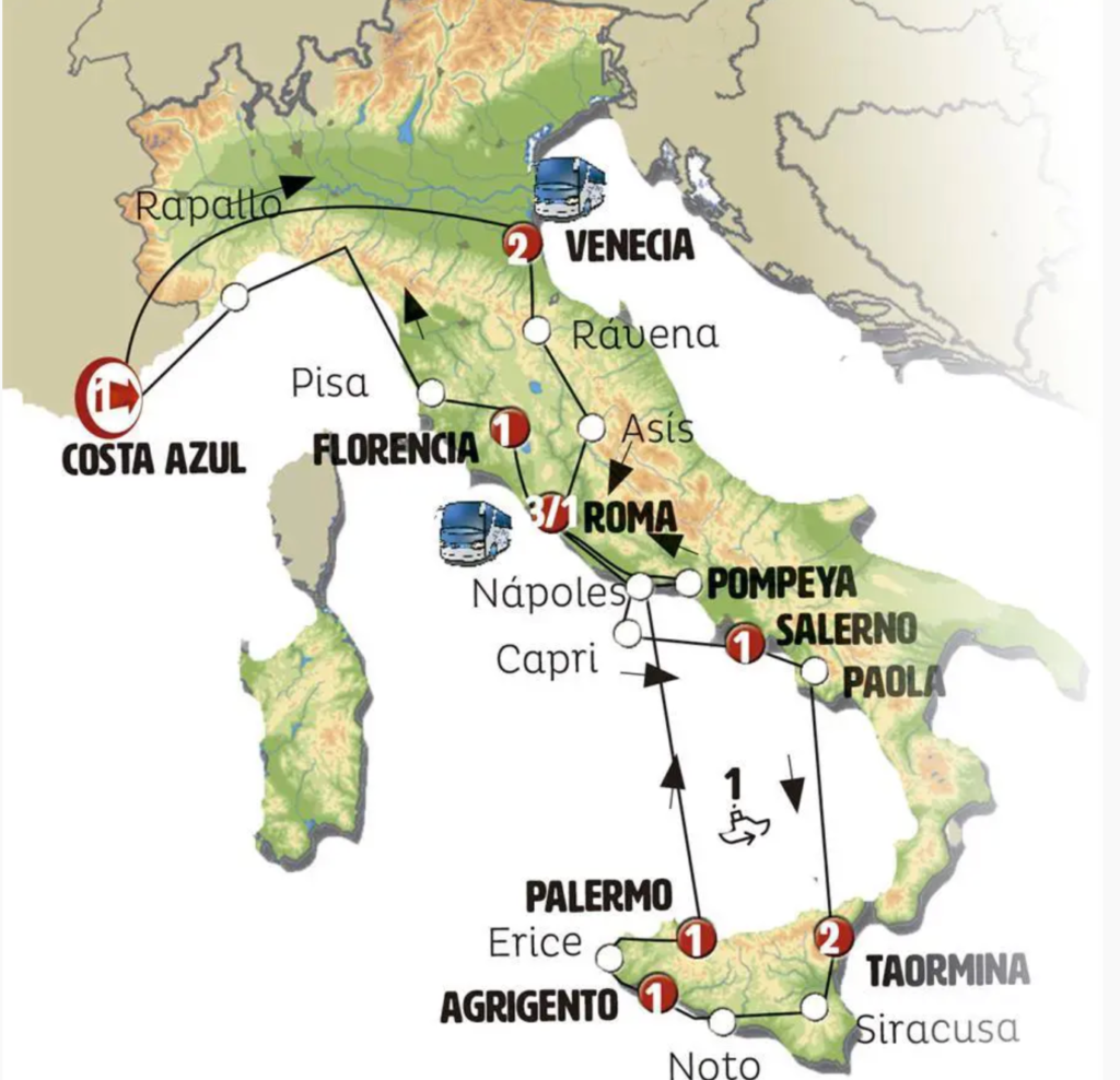 Italia de Norte a Sur